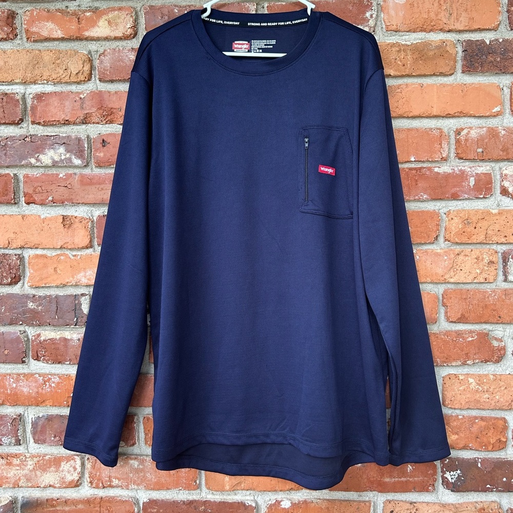 Wrangler Men’s Workwear L/S Navy Blue Shirt XXL
